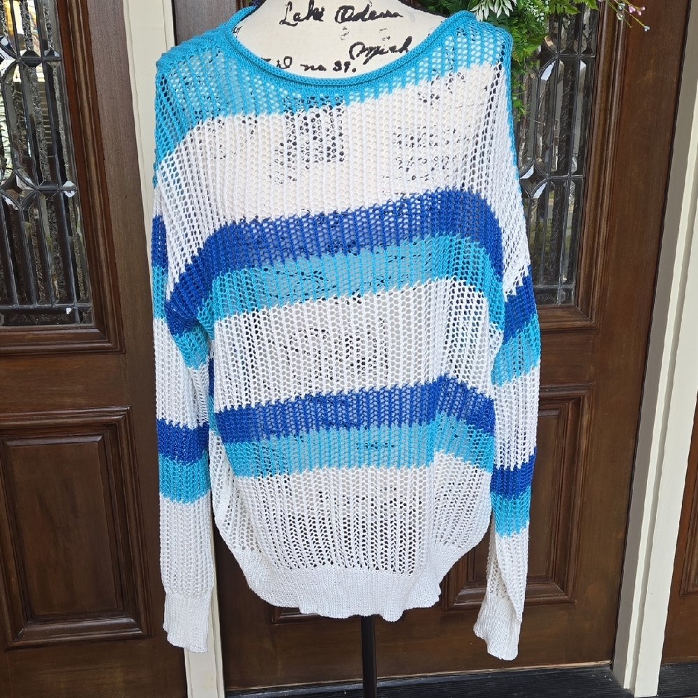 White Birch Open Weave Knit Sweater